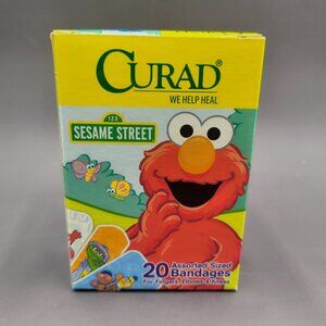 Sesame Street Curad Bandages Assorted Sizes One Box OF 20 Dated 2008